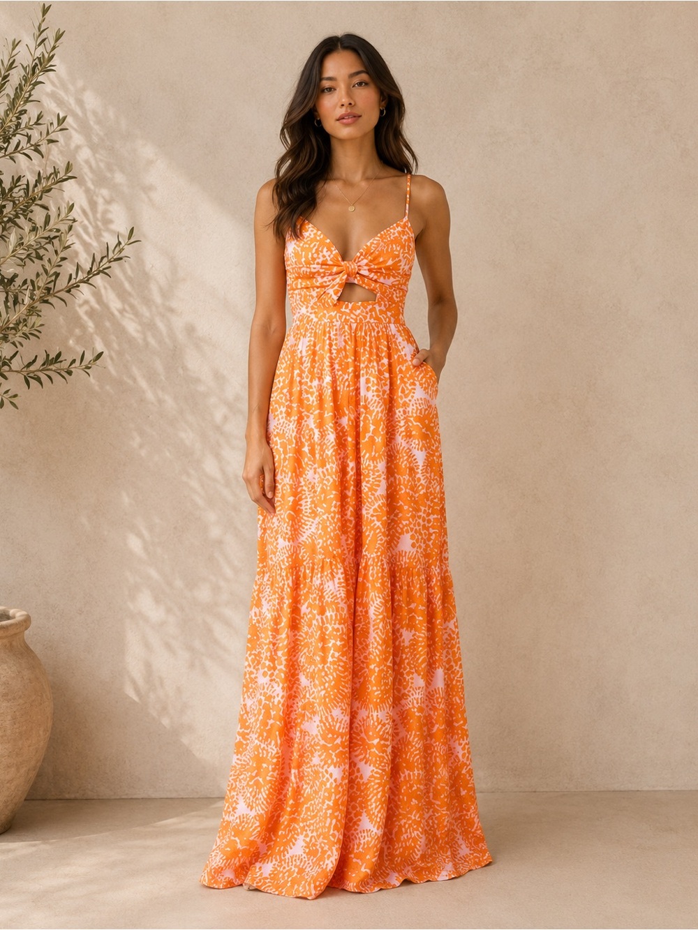 A.L.C. Laura Dress in Orange / Pink NWOT
